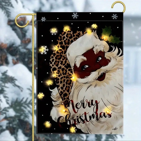 Garden Flag, Black Santa Claus, Size 12β x 18β, Double Sided, NEW - Picture 5 of 8